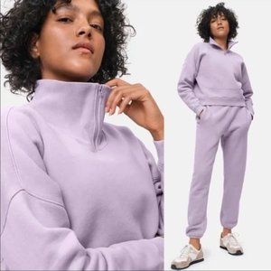 LOUNGE SET ! Outdoor Voices Nimbus 1/4 Zip Sweatshirt & Pant Set
